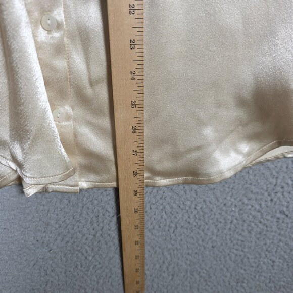 Free People Shirt Womens Size Medium Shooting For The Moon Button Down Satin - Picture 10 of 15